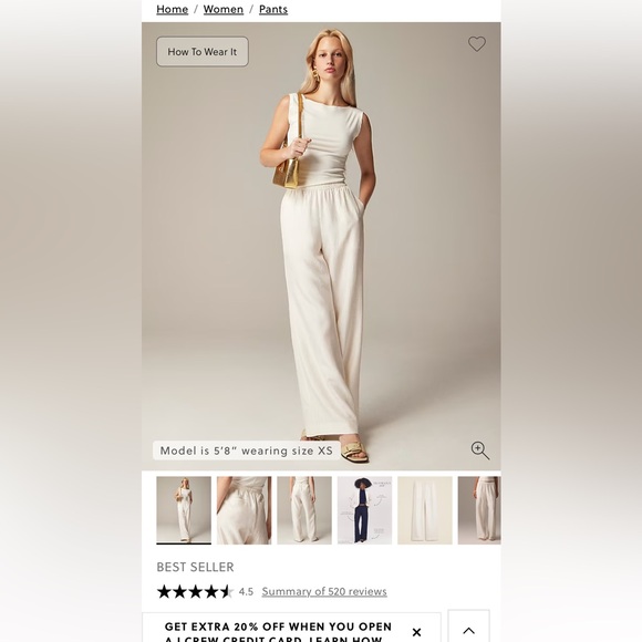 J. Crew Stratus Pant in Textured Satin - Picture 4 of 6